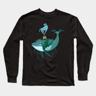 Whale in the universe Long Sleeve T-Shirt